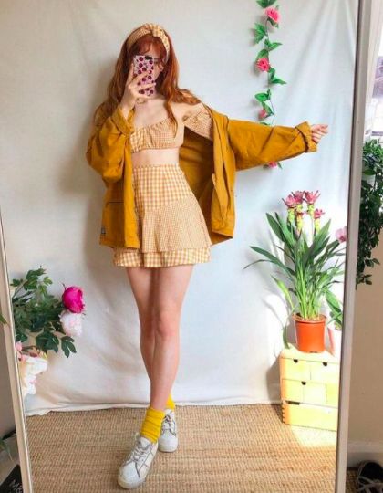 Look Retro, Yellow Outfit, Mode Inspo, Kawaii Clothes, Character Outfits, Looks Vintage, Retro Outfits, Hippie Style, Aesthetic Outfits