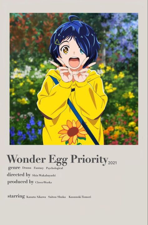 Thriller Anime, Anime To Watch, Japanese Titles, Wonder Egg Priority, Wonder Egg, Good Anime To Watch, Anime Watch, Movie Poster Wall, Anime Recommendations