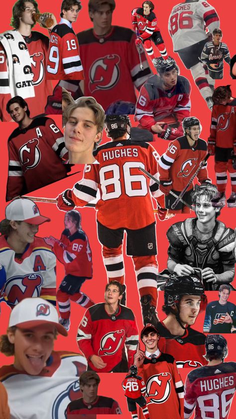 Jack Hughes Wallpaper, Hughes Brothers, Mitch Marner, Boys Hockey, Jack Hughes, Hot Hockey Players, Hockey Baby, Wallpaper Collage