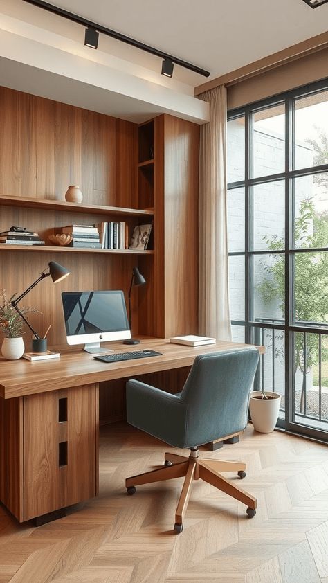 Embrace cottage-core vibes in your home office with vintage-inspired furniture, floral patterns, and natural wood accents. Minimalist Home Office Ideas, Cozy Minimalist Home, Cottage Core Office, Home Office Aesthetic, Natural Wood Accents, Cottage Core Home, Feminine Home Offices, Minimalist Home Office, Clean Desk