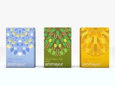 Aromayur (Concept) on Packaging of the World - Creative Package Design Gallery Spring Packaging Design, Indian Packaging Design, Cleaning Products Packaging, Bread Packaging, Dieline Packaging, Tea Packaging Design, Food Package, Retail Design Blog, Soap Packaging