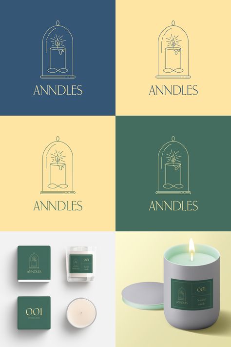 Candle Graphic, Candle Logo Design, Graphic Designer Studio, Perfume Logo, Candle Logo, Aesthetic Logo, Eco Logo, Logo Design Set, Logo Branding Design