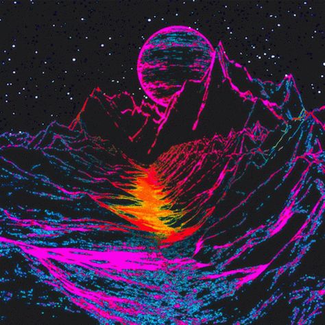 Psychedelic Occult GIF - Psychedelic Occult Road - Discover & Share GIFs Vaporwave Gif, Void Design, Nick Austin, Synthwave Art, Pixel Art Landscape, Wil Wheaton, Astral Plane, Arte 8 Bits, New Retro Wave