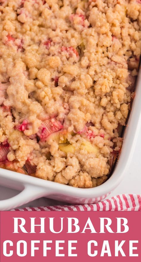 Rhubarb Recipes Bread, Rhubarb Coffee Cake, Easy Rhubarb Recipes, Rhubarb Desserts Recipes, Rhubarb Cake Recipes, Crumble Cake Recipe, Rhubarb Coffee Cakes, Wyse Guide, Fresh Rhubarb