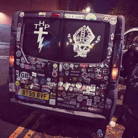 Band Vans on Instagram: “From Chad Wagner via @tim_bladon “The @thehippriests van at night in Nottingham” #bandvans #punkbandvans #thehippriests” Band Van, Vans Collection Aesthetic, Beat Up Vans Aesthetic, Volts Wagon Van Aesthetic, Vans Warped Tour Aesthetic, 90s Vans, Vans Aesthetic, Punk Bands, Nottingham