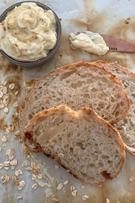 Fig Cream Cheese, Sourdough Oatmeal, Yummy Baking Recipes, The Pantry Mama, Pantry Mama, Cream Cheese Spread Recipes, Cheese Spread Recipes, Whipped Honey, Sourdough Loaf