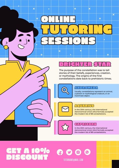 Modern Hand-drawn Online Tutoring Services Poster Tutor Poster Design, Tutoring Poster Design, Tutions Poster, Introduction Poster Design, Home Tuition Poster, Online Classes Poster, Tuition Poster, Services Poster, Tutoring Flyer