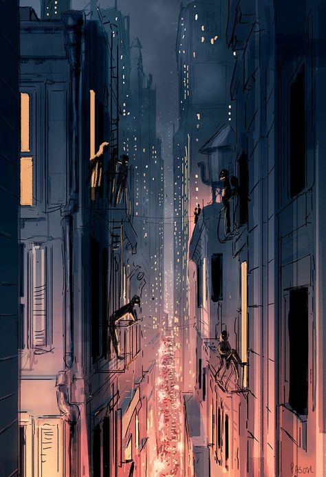 Pascal Campion Fantasy Deviantart, Pascal Campion Art, Pascal Campion, City Art, Scenery Wallpaper, Fantasy Landscape, Anime Scenery, Art Anime, Pretty Art