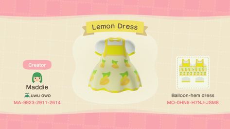 Acnh Dress, Video Game Backgrounds, Rainbow Island, Acnh Custom Design, Acnh Clothes Codes, Cute Nightgowns, Food Stall Design, Acnh Outfits, Animal Crossing Clothing