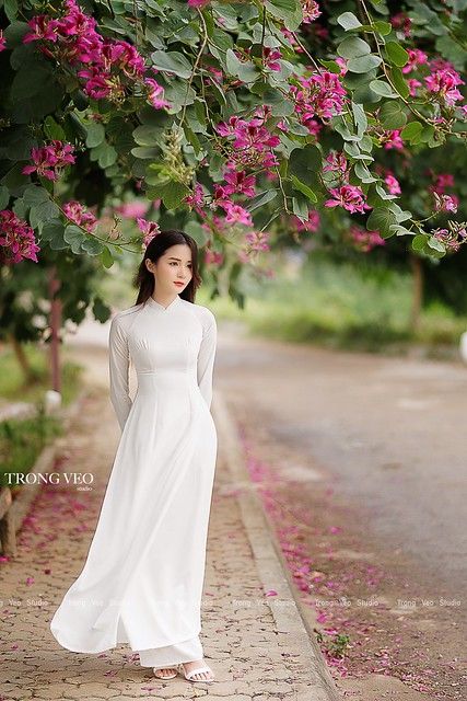 Ao Dai White, Silk White Dress, Vietnam Dress, White Silk Dress, Chinese Style Dress, Girl Advice, Dress Design Patterns, Going To School, Favorite Dress