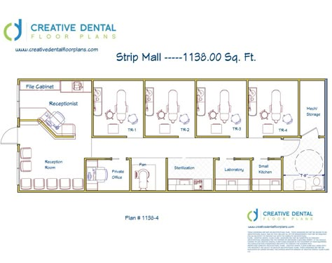 Creative Dental Floor Plans | Strip Mall Floor Plans Medical Clinic Design Floor Plans, Small Dental Clinic Design Floor Plans, Dental Floor Plan, Dental Office Floor Plan, Dental Clinic Floor Plan, Dental Clinic Plan, Clinic Floor Plan, Clinic Plan, Dentist Room