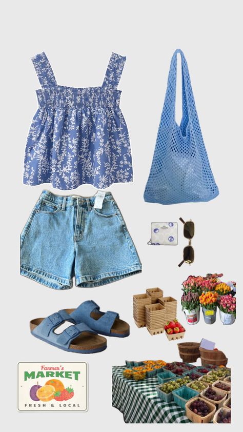 Market Outfit Aesthetic, Cute Farmers Market, Market Outfit, Farmers Market Outfit, Modesty Outfits, Fashion Vocabulary, Little Outfits, Outfit Aesthetic, Hippie Outfits