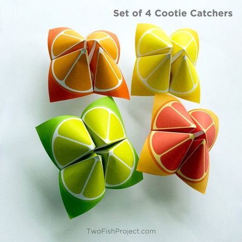 Cootie Catcher Fruit Art, Paper Fortune Teller Game, Printable Cootie Catcher Games, Kids Party Favo Paper Fortune Teller, Fortune Teller Game, Paper Games For Kids, Fortune Teller Paper, Cootie Catcher, 2024 Art, Fortune Tellers, Learn Math, Paper Games