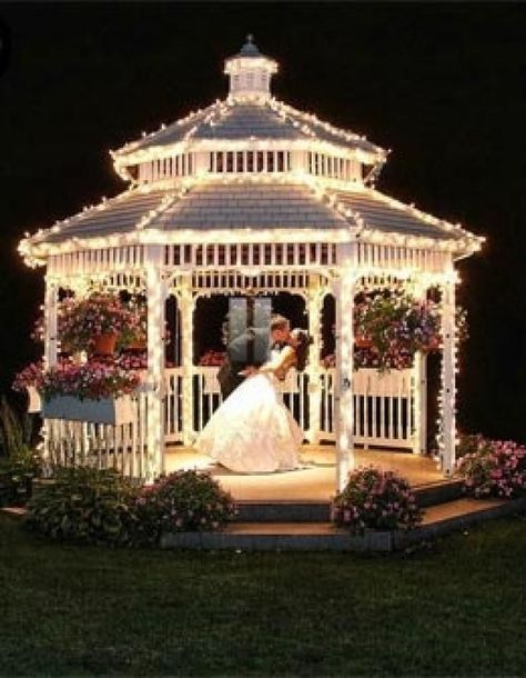 Gazebo Wedding Decorations, تاج محل, Gazebo Lighting, Gazebo Wedding, Backyard Gazebo, Logan Lerman, Patrick Dempsey, Boston Wedding Photographer, Garden Gazebo