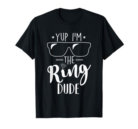 PRICES MAY VARY. Are you the Ring Bearer at the Wedding of a friend? Are you looking for a Ring Security Shirt? This Funny Ring Dude Shirt is perfect for Ring Bearer Boys and Girls who bear the Rings to the Altar! This Yup I'm The Ring Dude desing is a perfect Wedding Gift. Grab this Funny Ring Bearing design as a Gift for someone close to you. Lightweight, Classic fit, Double-needle sleeve and bottom hem Funny Ring Bearer, Ring Bearer Security, Ring Bearer Shirt, Ring Bearer Boy, Biker Wedding, Security Shirt, Ring Security, Wedding Gifts For Men, Ring Bearer Gifts