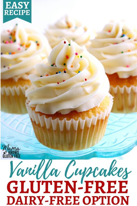 Spelt Cake, Egg Free Cupcakes, Gluten Free Cupcake Recipe, Dairy Free Cupcakes, Pillsbury Gluten Free, Gluten Free Cupcakes Vanilla, Gluten Free Dairy Free Dessert, Cupcakes Vanilla, Dairy Free Desserts