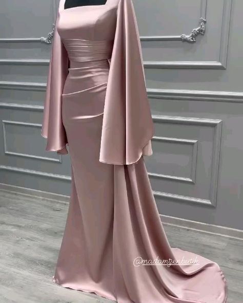 Modest Pink Dresses, Pink Silk Dress Long, Elegant Modest Dresses, Graduation Dress Pink, Event Dresses Classy, Farewell Dresses, Elegant Silk Dresses, Cute Formal Dresses, Modest Dresses Fashion