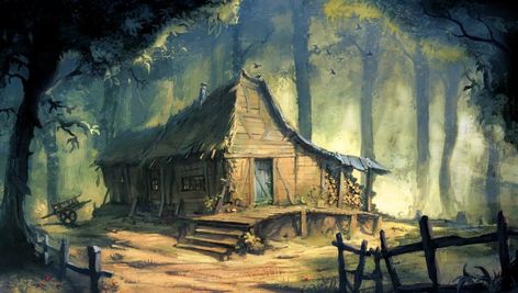 fantasy cabins | Woodland Cottage, cabin, cottage, fantasy, forest ... Fantasy Forest House, Fantasy Cabin, House Trees, Fantasy Cottage, Woodland Cottage, Forest Cottage, Cabin Cottage, Forest Cabin, Cabin Art