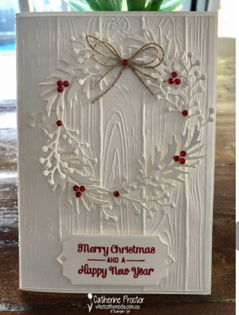 Stamped Christmas Cards, Christmas Week, Homemade Christmas Cards, Stampin Up Christmas Cards, Christmas Card Crafts, Week 5, Diy Christmas Cards, Christmas Cards To Make, Christmas Card Design