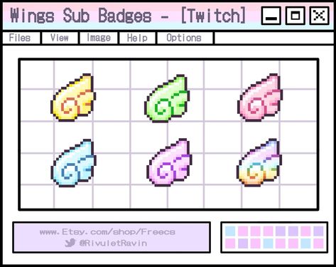 Pixel Art Ideas Pixel Art Grid Easy Small Cute, Pixel Wings, Grille Pixel Art, Thumbnail Png, Pixel Art Tutorial, Perler Bead Templates, Pixel Art Grid, Pixel Art Games, Welcome Banner