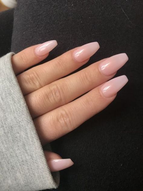 Ballerina Style Nails, Stars Nails, Unghie Sfumate, Nagellack Trends, Short Coffin Nails, Ballerina Nails, Ideas Nails, Trim Nails, Nails Long