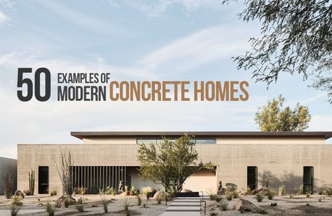 Cement House Design, Concrete Exterior House, House Plants Ideas, Modern Concrete Homes, Cement Homes, Concrete Modern House, Concrete House Exterior, Concrete House Plans, Concrete Home Design