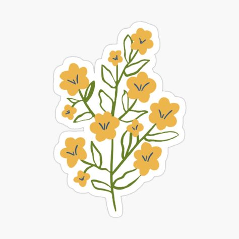 Yellow flower sticker Cactus Stickers, Yellow Theme, Flower Stickers, Cartoon Flowers, Scrapbook Stickers Printable, Floral Stickers, Yellow Aesthetic, Yellow Flower, Aesthetic Stickers