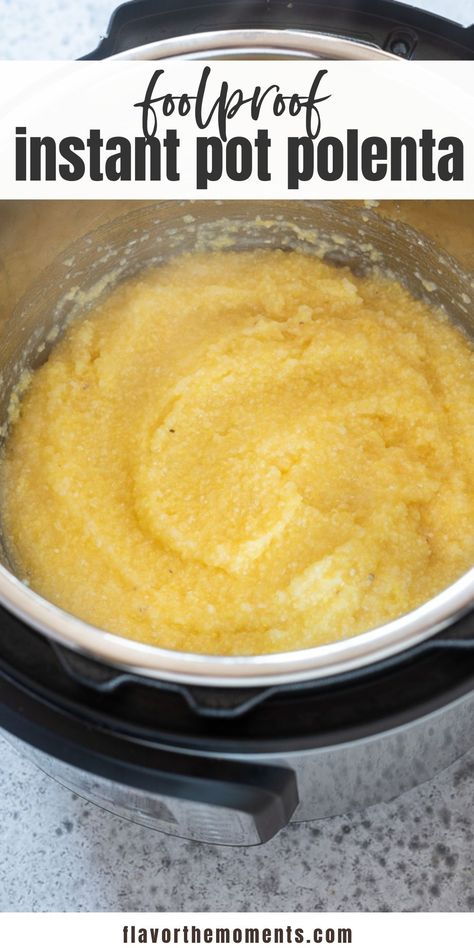 Polenta Crockpot Recipes, Crock Pot Polenta, Wfpb Polenta Recipes, Instant Polenta Recipes, Instapot Polenta, Dairy Free Polenta, Rice Cooker Polenta, Polenta Instant Pot, What Is Polenta Made Of