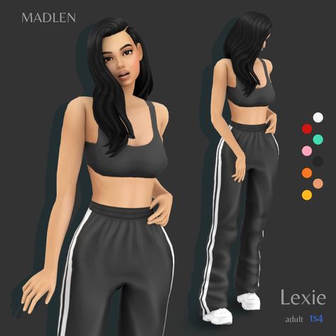 Madlen — Lexie Outfit Comfy oversized pants combined with... Pelo Sims, The Sims 4 Packs, Sims 4 Mm Cc, Oversized Pants, Sims 4 Teen, Sims 4 Mm, Sims4 Clothes, Sims 4 Cc Packs, Sims 4 Collections