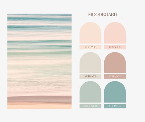 Beach Room Color Scheme, Seafoam Colour Palette, Coastal Pastel Color Palette, Pastel Beach Color Palette, Color Palette For Beach Family Photos, Beach Room Colors, Beach Bedroom Ideas Ocean, Beachy Colour Palette, Coastal Pallet Colors