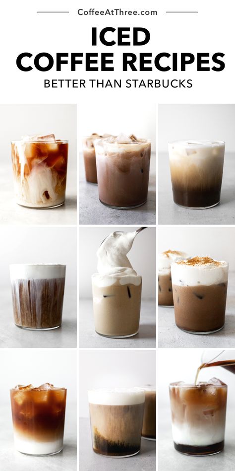 Ice Coffee Recipes, Nespresso Recipes, Cold Brew Coffee Recipe, Iced Coffee At Home, Cold Coffee Recipes, Iced Coffee Recipe, Iced Coffee Drinks, Starbucks Drinks Recipes, Ice Coffee Recipe