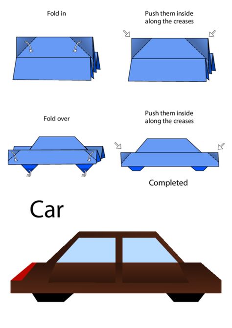 How To Make An Origami Car? - KidsPressMagazine.com Car Origami, Designer Nail Designs, Printable Origami, How To Wallpaper, Origami Car, Nouns Activities, How To Tattoo, Animal Intelligence, How To Draw People