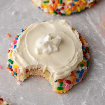 Crumbl Funfetti Milkshake Cookies - Lifestyle of a Foodie Milkshake Cookies, Crumble Cookie Recipe, Lifestyle Of A Foodie, Confetti Cookies, Funfetti Cookies, Best Cookies Ever, Soft Sugar, Soft Sugar Cookies, Sprinkle Cookies