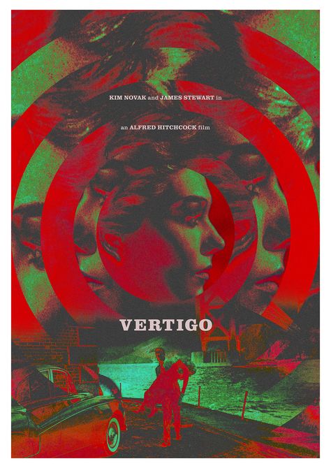 Vertigo Poster, Vertigo 1958, Alfred Hitchcock Movies, Best Movie Posters, Septième Art, Film Poster Design, Horror Posters, Movie Posters Design, Cinema Posters