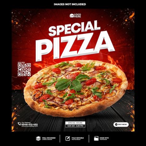 Pizza Social Media Post, Pizza Background, Special Pizza, Pizza Flyer, Chinese Food Menu, Menu Board Design, Menu Pizza, Pizza Poster, Restaurant Poster