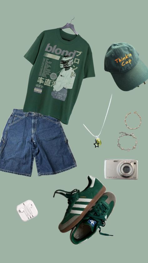 green outfit 🌲 #green #outfit #aesthetic #fit #inspo #outfitinspo #blond #frankocean #fitinspo #fitcheck #summer Sage Green Outfit Aesthetic, Green Aesthetic Clothes, Summer Green Outfit, Green Concert Outfit, Tyler Concert, Green Outfit Aesthetic, Casual Sport Outfit, Aesthetic Fit, Drip Drip