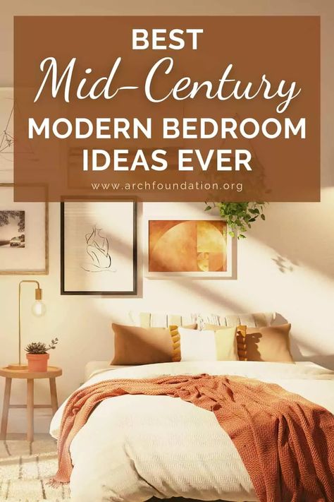 35+ Best Mid-Century Modern Bedroom Ideas Ever In 2024 Green Mid Century Modern Bedroom, Walnut Bed Frame, Unique Bed Design, Seasonal Room, Modern Bedroom Ideas, Walnut Bed, Wooden Platform Bed, Mid Century Modern Bedroom, Light Colored Wood