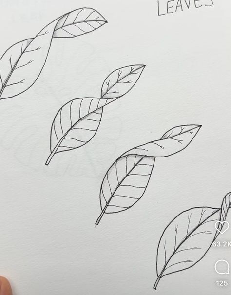 Easy Pen Drawing, Doodle Journal Ideas, Drawing Leaves, Drawing Made Easy, Doodle Journal, Zentangle Tutorial, Flowers Drawing, Doodle Art Drawing, Plants Leaves