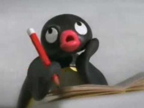 Pensando, triste, deberes, tarea, Pingu, cara Pingu Memes, Pingu Pingu, Funny Profile, Cartoon Memes, Funny Profile Pictures, Cute Memes, Intp, Funny Reaction Pictures, Meme Faces