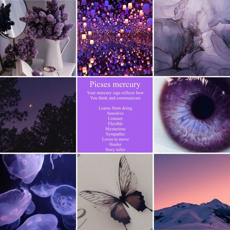 Mercury In Pisces Aesthetic, Pisces Purple Aesthetic, Pisces Mercury Aesthetic, Sun In Pisces Aesthetic, Pisces Art Aesthetic, Piscescore Aesthetic, Pisces Mars Aesthetic, Pisces Sun Aesthetic, Pisces Stellium