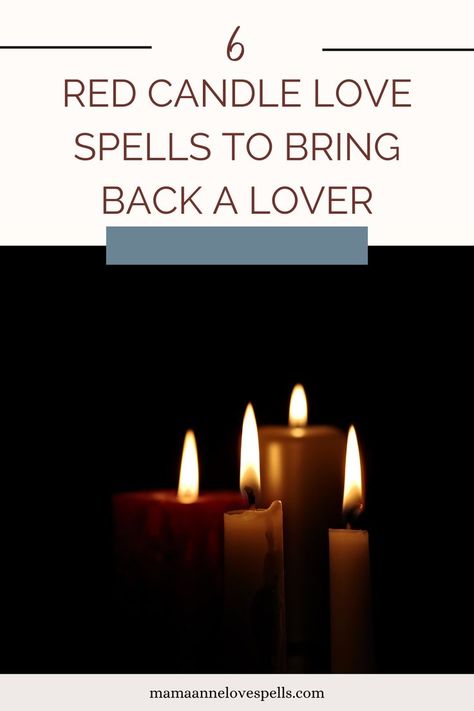 Read on for the top six red candle love spells to bring back a lover. Some of these spells are beginner-friendly and only require the candle and perhaps a few supporting materials. Candle Love Spells, Red Candle Spell, Light Blue Candles, Multiple Candles, Red Candle, Yellow Candles, Lavender Buds, Blue Candles, Pink Candles