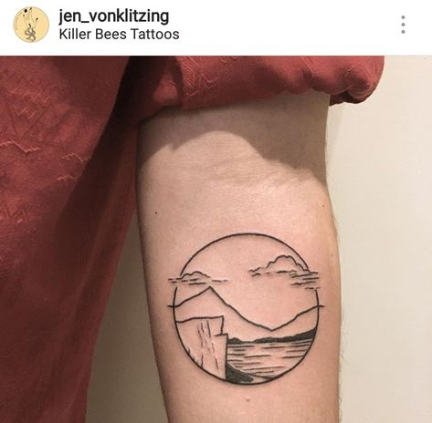 Cliff Tattoo, Cliffs Tattoo, Gratitude Tattoo, Cliff Landscape, Melbourne Tattoo, Landscape Tattoo, B Tattoo, About Tattoo, Tattoo Tattoo