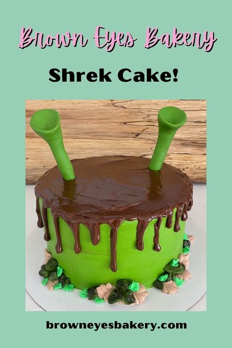 Shriek Birthday Cake, Shrek Table Decorations, Shrek Cake Pops, Shrek First Birthday Party, Shrek Cake Ideas, Shrek Party Food, Shrek Themed Food, Shrek Party Decorations, Shrek Birthday Party Decorations