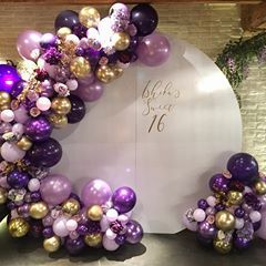 Princess Dinner, Purple Balloon Garland, Cinderella Quinceanera Themes, Boho Mermaid, Purple Balloon, 60th Birthday Party Decorations, Balloons Galore, Purple Birthday Party, Birthday Purple