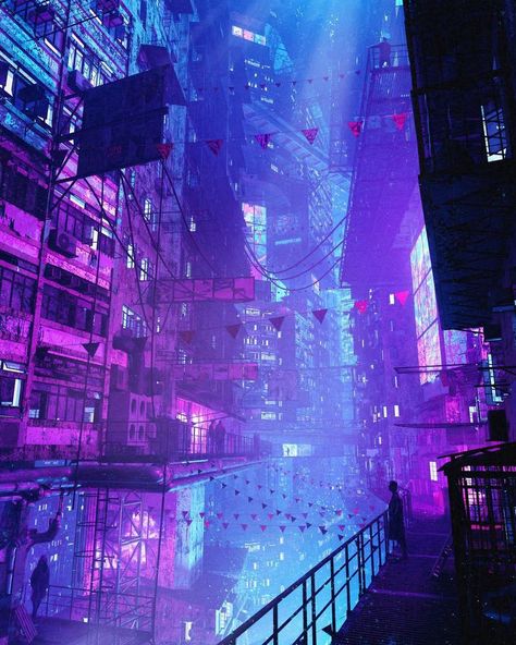 Neon Cyberpunk, Neon Noir, Sci Fi City, City At Night, Cyberpunk Aesthetic, Cyberpunk City, Arte Cyberpunk, Neon Aesthetic, Fantasy City