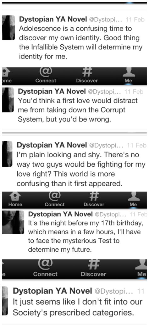 Dystopian YA Novel twitter page @DystopianYA Ya Novels Funny, Dystopia Ideas, Dystopian Book Title Ideas, Dystopian Writing, Dystopian Writing Prompts, Dystopian Book, Ya Dystopian Books, Dystopian Society, Writing Humor