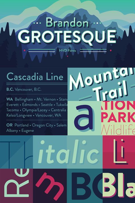 Brandon Grotesque Font Family from HVD Fonts Brandon Grotesque, Font Ideas, Sign Board Design, Oregon City, Sign Board, Eugene Oregon, Brand Fonts, Typographic Design, Font Family