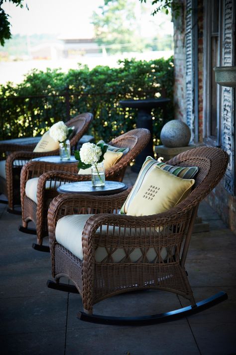 Lakeview Rocker -  Peak Season, Inc. Pretty Porches, Wicker Rocker, Southern Porches, Porch Outdoor, Porch Sitting, Rocker Chair, Southern Life, Porch Furniture, Outdoor Furniture Covers