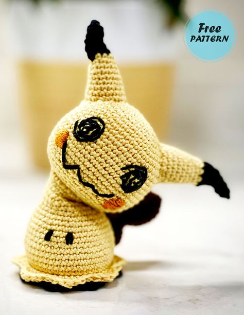 Mimikyu Pokemon Amigurumi PDF Free Pattern - Amigurumiday Munchlax Crochet Pattern, Crochet Pokemon Pattern Free Amigurumi, Crochet Vulpix Pattern Free, Crochet Mimikyu Pattern Free, Crochet Mudkip Pattern Free, Mlp Crochet Pattern Free, Sonic Amigurumi Free Pattern, Crochet South Park Free Pattern, Ditto Crochet Pattern Free