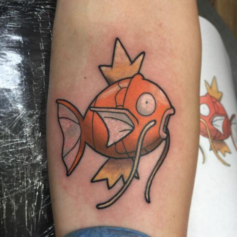 MAGIKARP used SPLASH! But nothing happened! (at Ghost Dog Tattoo Studio - Northwest) Magikarp Tattoo, Ghost Dog Tattoo, Pikachu Tattoo, Australian Tattoo, Nothing Happened, Graffiti Tattoo, Pokemon Tattoo, Fresh Tattoo, Ghost Dog